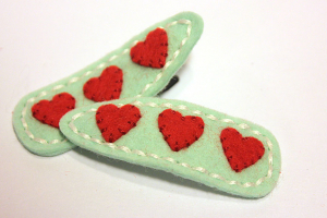 Sweetheart Barrettes