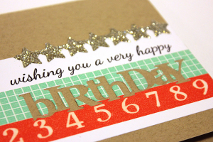 Birthday Star Card - detail