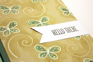 Hello There Butterfly Card - detail