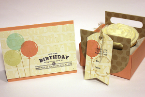 Birthday Balloons Card, Gift Box, and Tag