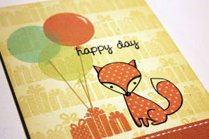 Happy Day Foxy Card - detail