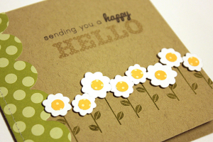 Happy Hello Card - detail
