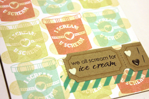 We Scream for Ice Cream Card - detail