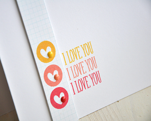 I Love You Heart Card Detail