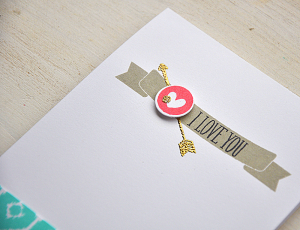 I Love You Arrow Card Detail