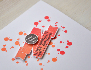 HB Happy Birthday Card Detail