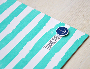 Anchor Thank You Card Detail