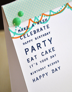 Birthday Party Card/Invitation Detail