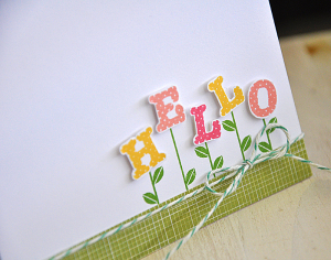Blooming Hello Card Detail