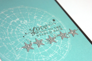 Love You to the Stars Card - detail