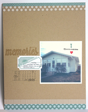 Little House Memories Scrapbook Page
