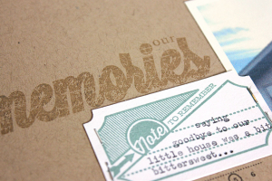 Little House Memories Scrapbook Page - detail