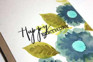 Happy Birthday Blooms Card - detail