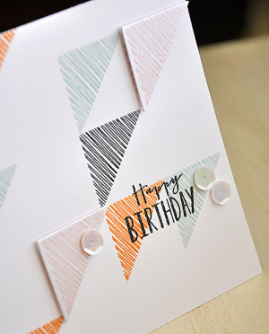 Triangle Birthday Card Detail