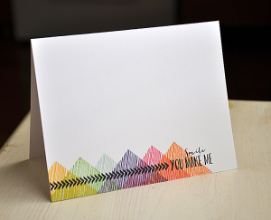 Triangle Border Smile Card