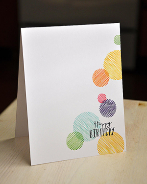 Sketched Birthday Circles Card