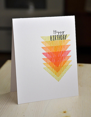 Stacked Triangles Birthday Card