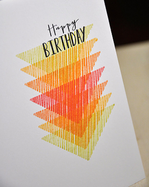 Stacked Triangles Birthday Card