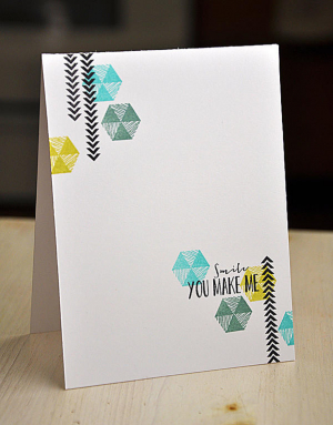 Sketched Hexagon Smile Card