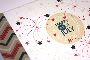 4th of July Fireworks Card - detail
