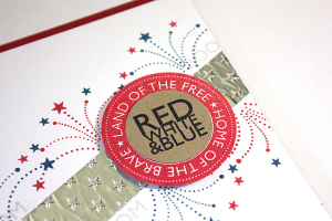 Red, White & Blue Card - detail