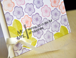 Mr & Mrs A Day Full of Happiness Card Detail
