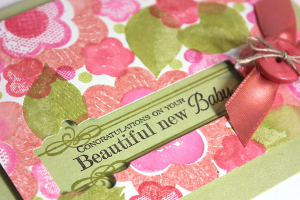 Beautiful Baby Card - detail