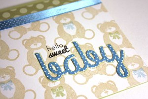 Sweet Baby Bear Card - detail