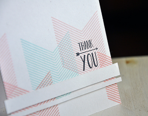 Chevron Thank You Card Detail