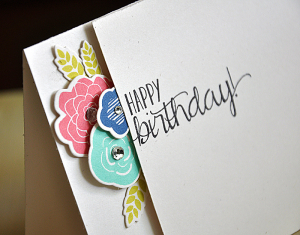 Happy Birthday Bouquet Card Detail
