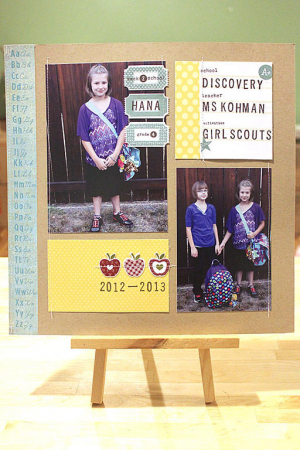 Hana's Back to School Scrapbook Page