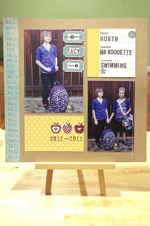 Tacy's Back to School Scrapbook Page