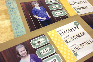 2012-2013 Back to School Scrapbook Pages detail