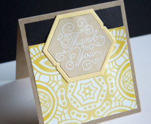 Thank You embossed card