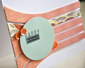 Happy Birthday Stripes Card Detail