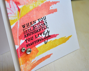 Love & Laugh Abundantly Card Detail