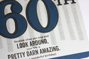 Happy 60th Card - detail