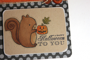 Halloween Squirrel Card - detail