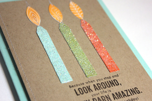 Birthday Candles Card - detail