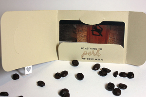 I Heart Coffee Gift Card Holder - open