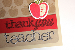 Thank You Teacher Card - detail