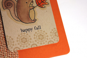 Happy Fall Squirrel Card - detail