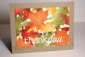 Autumn Note of Thanks Card