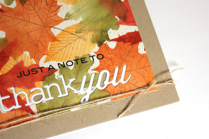 Autumn Note of Thanks Card - detail