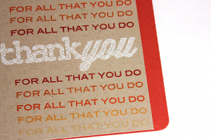 Thank You For All You Do Card - detail