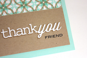 Thank You Friend Card - detail