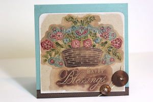Happy Blessings Basket Card - detail