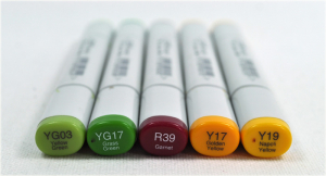 Joy to the World Window: Copic Markers used