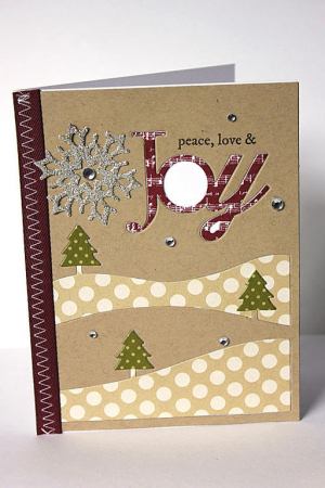 Peace, Love & Joy Snow Drifts Card