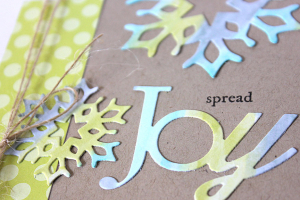 Spread Joy Snowflakes Card - detail